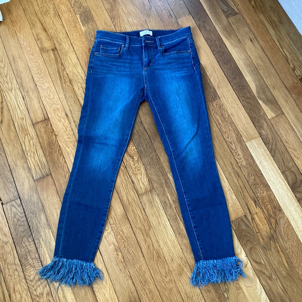 Frayed ankle LOFT jeans